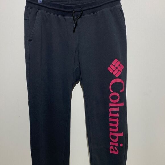 Columbia Men's High-Rise Drawstring Activewear Black Jogger Pants Size L - Picture 1 of 12